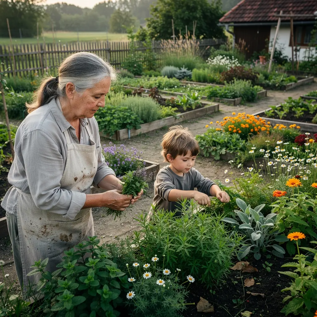 Skupina priateľov vychutnávajúca si čajovú ceremóniu v tradičnom slovenskom prostredí